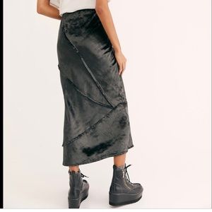 Free people New Years serious swagger velvet skirt
